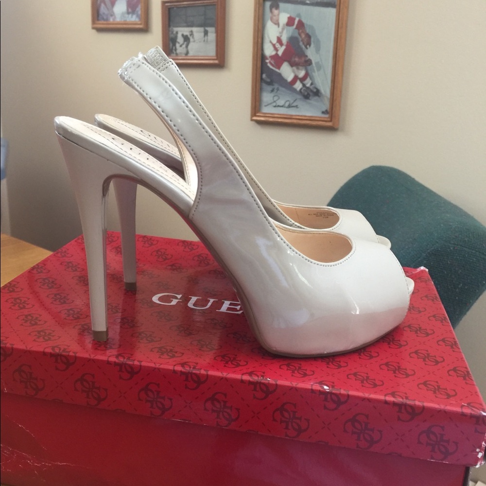 Natural Color Guess Sling Backs